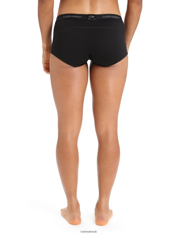 Icebreaker Women Merino 200 Oasis Thermal Boy Shorts Z04NXR500 Clothing Black - Image 2