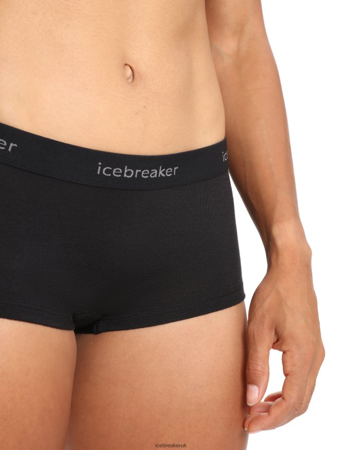 Icebreaker Women Merino 200 Oasis Thermal Boy Shorts Z04NXR500 Clothing Black - Image 4
