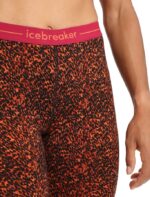 Icebreaker Women Merino 200 Oasis Thermal Leggings Lichen Z04NXR865 Clothing Black/Cherry - Image 4