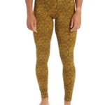 Icebreaker Women Merino 200 Oasis Thermal Leggings Lichen Z04NXR866 Clothing Silent Gold/Clove