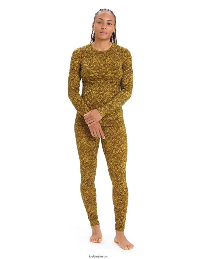 Icebreaker Women Merino 200 Oasis Thermal Leggings Lichen Z04NXR866 Clothing Silent Gold/Clove - Image 3
