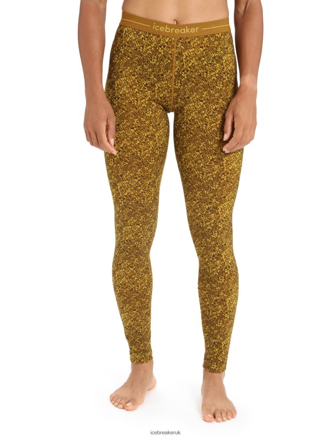 Icebreaker Women Merino 200 Oasis Thermal Leggings Lichen Z04NXR866 Clothing Silent Gold/Clove - Image 1