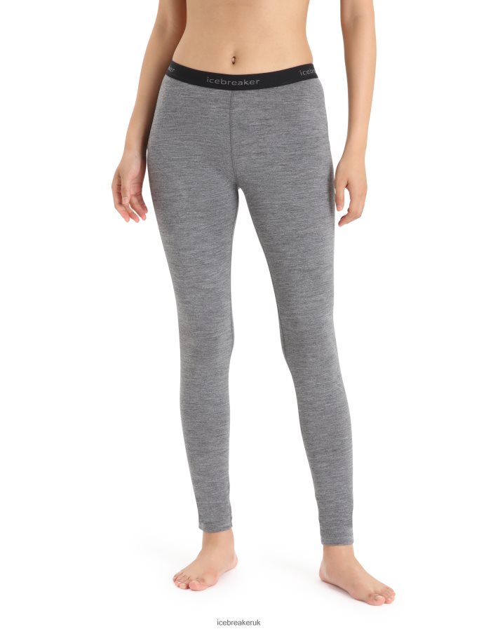 Icebreaker Women Merino 200 Oasis Thermal Leggings Z04NXR566 Clothing Gritstone Heather - Image 1