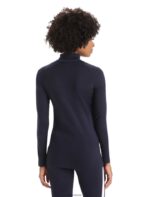 Icebreaker Women Merino 200 Sonebula Long Sleeve High Neck Thermal Top Z04NXR594 Clothing Midnight Navy/Royal Navy - Image 2