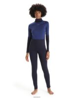 Icebreaker Women Merino 200 Sonebula Long Sleeve High Neck Thermal Top Z04NXR594 Clothing Midnight Navy/Royal Navy - Image 3