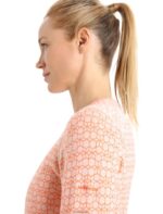 Icebreaker Women Merino 250 Vertex Long Sleeve Crewe Thermal Top Alpine Geo Z04NXR858 Clothing Snow/Flash - Image 5
