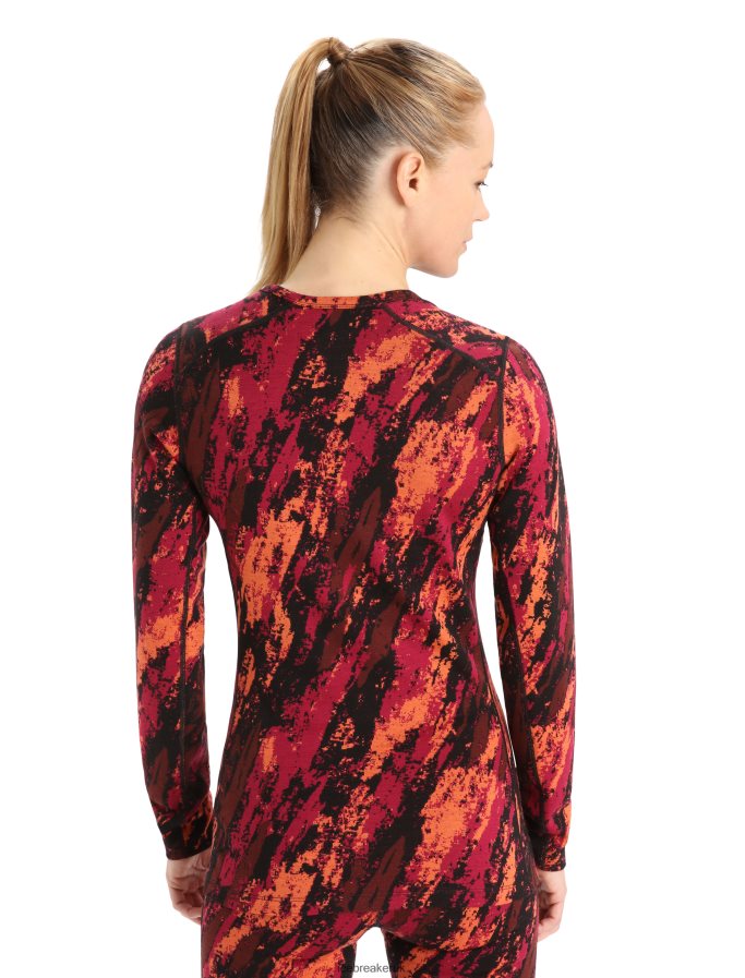 Icebreaker Women Merino 250 Vertex Long Sleeve Crewe Thermal Top Sedimentary Z04NXR829 Clothing Cherry/Flash - Image 2