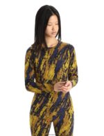 Icebreaker Women Merino 250 Vertex Long Sleeve Crewe Thermal Top Sedimentary Z04NXR830 Clothing Silent Gold/Clove