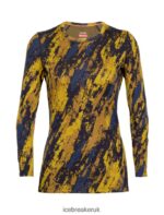 Icebreaker Women Merino 250 Vertex Long Sleeve Crewe Thermal Top Sedimentary Z04NXR830 Clothing Silent Gold/Clove - Image 5