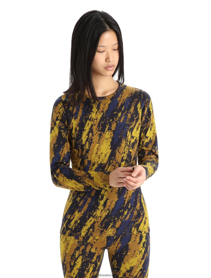 icebreaker_women_merino_250_vertex_long_sleeve_crewe_thermal_top_sedimentary_z04nxr830_clothing_silent_gold_clove.jpg Icebreaker Women Merino 250 Vertex Long Sleeve Crewe Thermal Top Sedimentary Z04NXR830 Clothing Silent Gold/Clove - Image 1