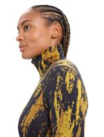 Icebreaker Women Merino 250 Vertex Long Sleeve Half Zip Thermal Top Sedimentary Z04NXR819 Clothing Silent Gold/Clove - Image 5