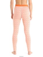 Icebreaker Women Merino 250 Vertex Thermal Leggings Alpine Geo Z04NXR868 Clothing Snow/Flash - Image 2