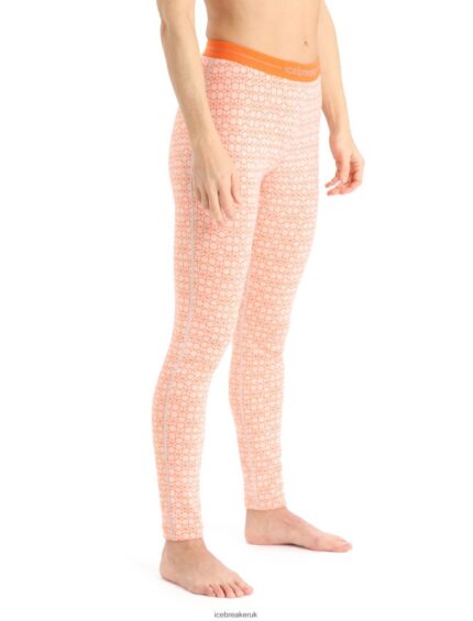 Icebreaker Women Merino 250 Vertex Thermal Leggings Alpine Geo Z04NXR868 Clothing Snow/Flash