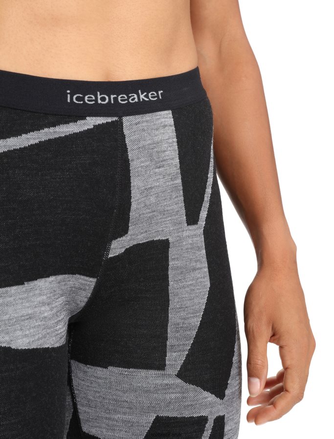 Icebreaker Women Merino 250 Vertex Thermal Leggings Fractured Landscapes Z04NXR843 Clothing Black/Jet Heather - Image 5