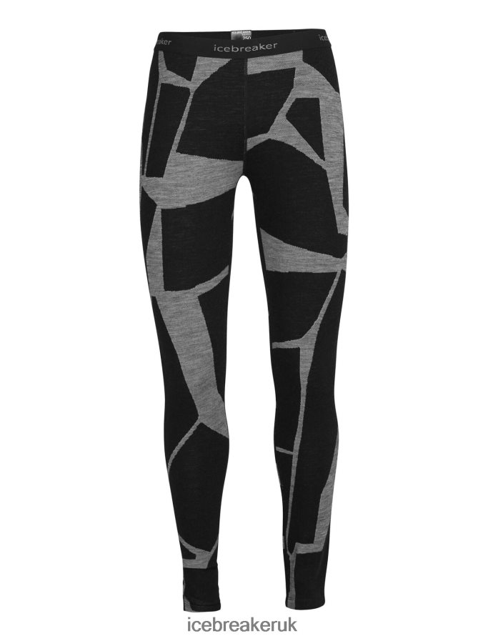 Icebreaker Women Merino 250 Vertex Thermal Leggings Fractured Landscapes Z04NXR843 Clothing Black/Jet Heather - Image 7