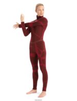 Icebreaker Women Merino 250 Vertex Thermal Leggings Fractured Landscapes Z04NXR844 Clothing Espresso/Cherry - Image 3