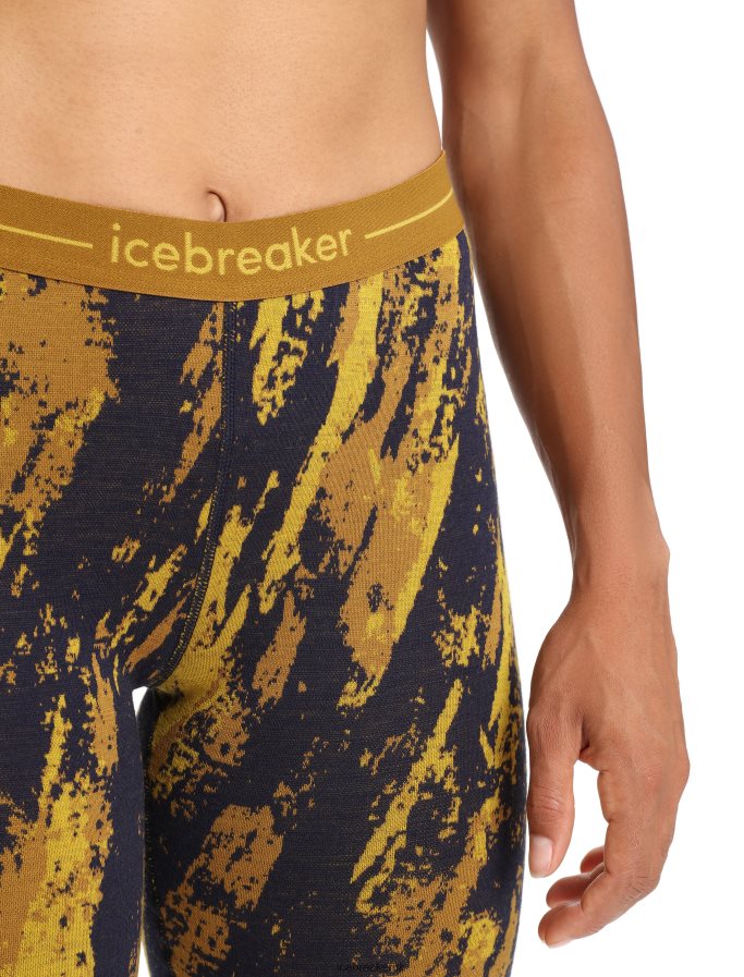 Icebreaker Women Merino 250 Vertex Thermal Leggings Sedimentary Z04NXR826 Clothing Silent Gold/Clove - Image 4