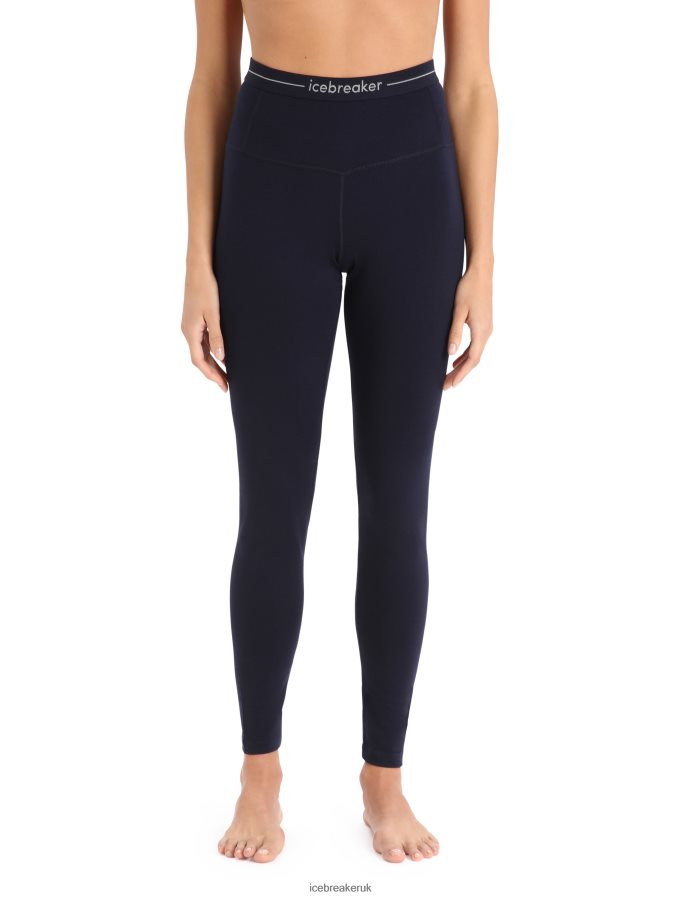 icebreaker_women_merino_260_tech_high_rise_thermal_leggings_z04nxr578_clothing_midnight_navy.jpg Icebreaker Women Merino 260 Tech High Rise Thermal Leggings Z04NXR578 Clothing Midnight Navy - Image 1
