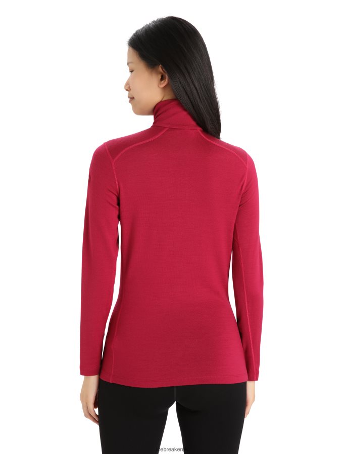 Icebreaker Women Merino 260 Tech Long Sleeve Half Zip Thermal Top Z04NXR859 Clothing Cherry - Image 2