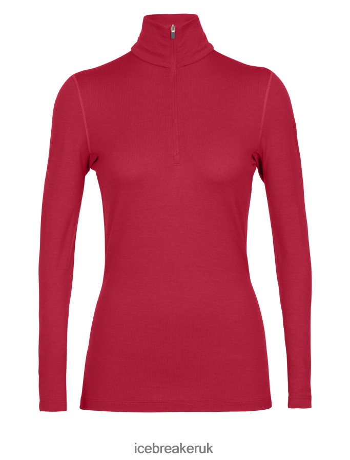 Icebreaker Women Merino 260 Tech Long Sleeve Half Zip Thermal Top Z04NXR859 Clothing Cherry - Image 5