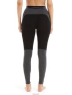 Icebreaker Women Merino 260 ZoneKnit Leggings Z04NXR598 Clothing Black/Jet Heather - Image 2