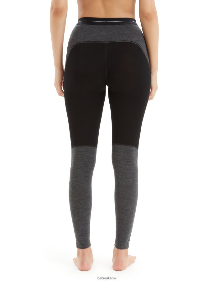 Icebreaker Women Merino 260 ZoneKnit Leggings Z04NXR598 Clothing Black/Jet Heather - Image 2