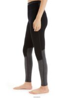 Icebreaker Women Merino 260 ZoneKnit Leggings Z04NXR598 Clothing Black/Jet Heather - Image 4