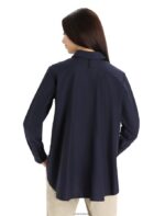 Icebreaker Women Merino Berlin Long Sleeve Shirt Z04NXR887 Clothing Midnight Navy - Image 2