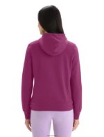 Icebreaker Women Merino Central Classic Long Sleeve Zip Hoodie Z04NXR702 Clothing Go Berry - Image 2