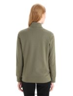 Icebreaker Women Merino Central Classic Long Sleeve Zip Sweatshirt Z04NXR709 Clothing Loden - Image 2