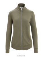 Icebreaker Women Merino Central Classic Long Sleeve Zip Sweatshirt Z04NXR709 Clothing Loden - Image 6