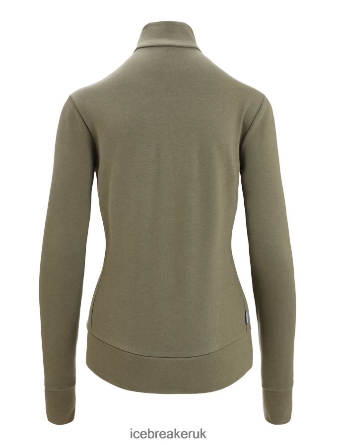 Icebreaker Women Merino Central Classic Long Sleeve Zip Sweatshirt Z04NXR709 Clothing Loden - Image 7
