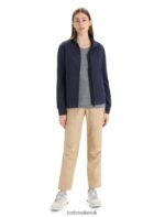 Icebreaker Women Merino Central Classic Long Sleeve Zip Sweatshirt Z04NXR710 Clothing Midnight Navy - Image 3