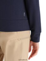 Icebreaker Women Merino Central Classic Long Sleeve Zip Sweatshirt Z04NXR710 Clothing Midnight Navy - Image 6