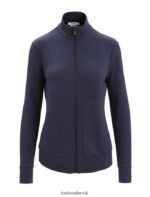 Icebreaker Women Merino Central Classic Long Sleeve Zip Sweatshirt Z04NXR710 Clothing Midnight Navy - Image 7