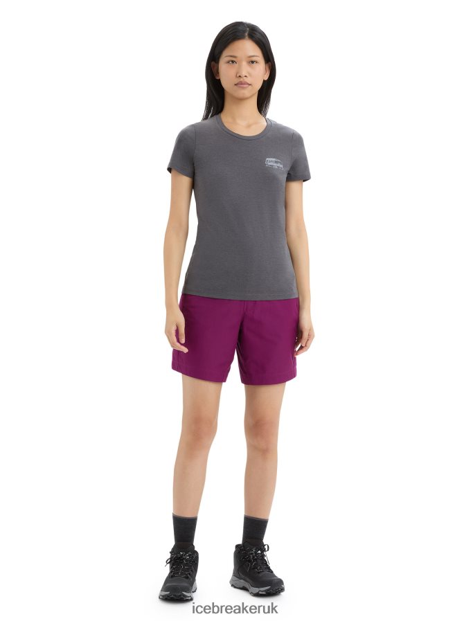 Icebreaker Women Merino Central Classic Short Sleeve T-Shirt Caravan Life Z04NXR663 Clothing Monsoon - Image 3