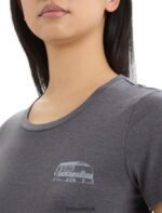 Icebreaker Women Merino Central Classic Short Sleeve T-Shirt Caravan Life Z04NXR663 Clothing Monsoon - Image 4