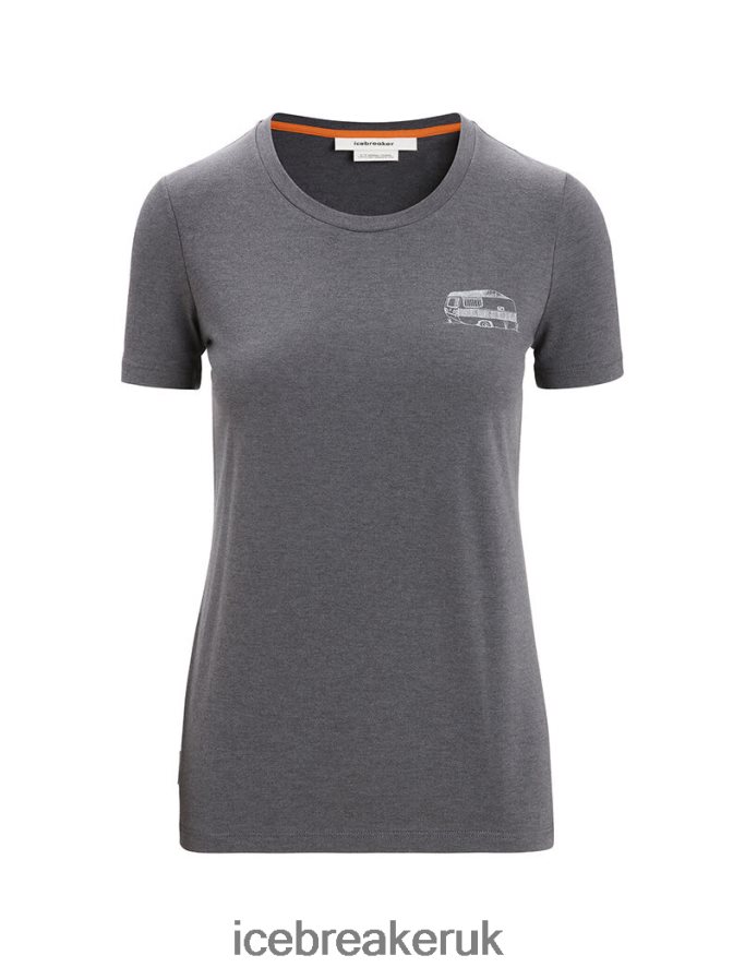 Icebreaker Women Merino Central Classic Short Sleeve T-Shirt Caravan Life Z04NXR663 Clothing Monsoon - Image 6