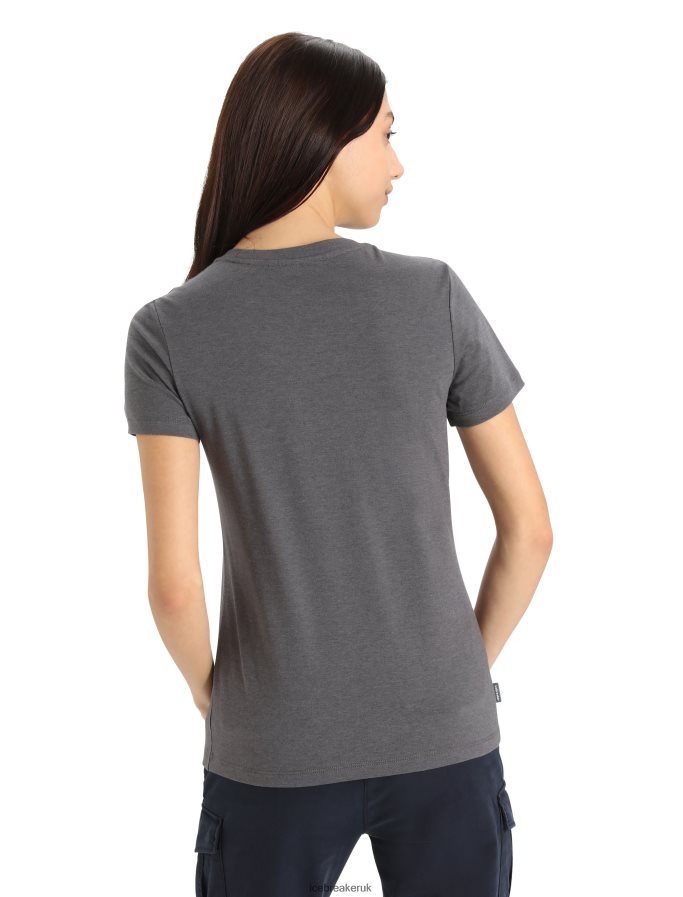 Icebreaker Women Merino Central Classic Short Sleeve T-Shirt Move to Natural Mountain Z04NXR832 Clothing Monsoon - Image 2
