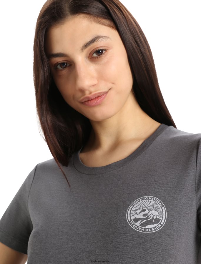 Icebreaker Women Merino Central Classic Short Sleeve T-Shirt Move to Natural Mountain Z04NXR832 Clothing Monsoon - Image 4