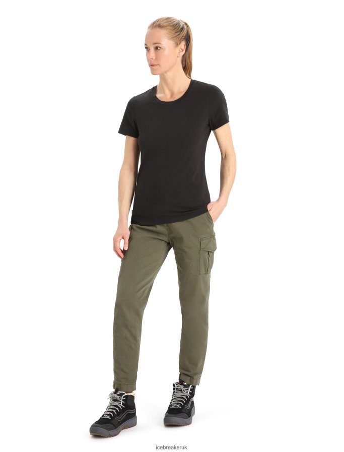 Icebreaker Women Merino Central Classic Short Sleeve T-Shirt Z04NXR651 Clothing Black - Image 3