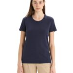 Icebreaker Women Merino Central Classic Short Sleeve T-Shirt Z04NXR653 Clothing Midnight Navy