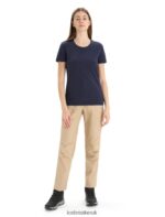 Icebreaker Women Merino Central Classic Short Sleeve T-Shirt Z04NXR653 Clothing Midnight Navy - Image 3