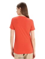 Icebreaker Women Merino Central Classic Short Sleeve T-Shirt Z04NXR654 Clothing Vibrant Earth - Image 2
