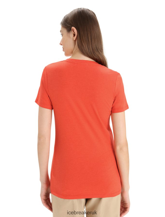 Icebreaker Women Merino Central Classic Short Sleeve T-Shirt Z04NXR654 Clothing Vibrant Earth - Image 2