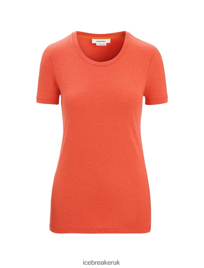 Icebreaker Women Merino Central Classic Short Sleeve T-Shirt Z04NXR654 Clothing Vibrant Earth - Image 5