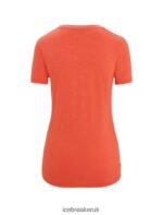 Icebreaker Women Merino Central Classic Short Sleeve T-Shirt Z04NXR654 Clothing Vibrant Earth - Image 6