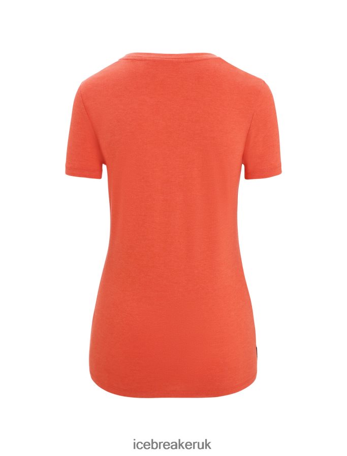 Icebreaker Women Merino Central Classic Short Sleeve T-Shirt Z04NXR654 Clothing Vibrant Earth - Image 6
