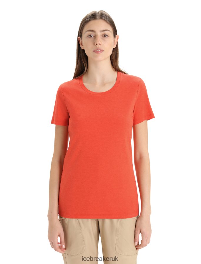 Icebreaker Women Merino Central Classic Short Sleeve T-Shirt Z04NXR654 Clothing Vibrant Earth - Image 1