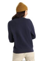 Icebreaker Women Merino Central II Long Sleeve Sweatshirt Z04NXR704 Clothing Midnight Navy - Image 2